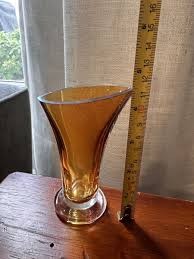 Amber Crystal 4.5” Bud Vase | eBay