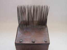 Antique Wool Comb: Primitive Wood Tool, Country Home Decor ...