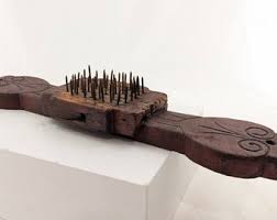 19th Century Waterloo County Small Heckle Comb With Hearts, Primitive, Antique, Decor, Collectable, Wooden, Flax Comb, Flax Heckle, Gift - Etsy