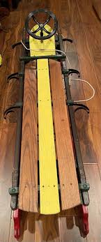 Rare Vintage 1930's Fleetwing 3 Man Bobsled