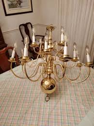 Hunter Model#12594 Classic Polished Brass 16Light 3Tier ...