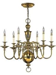 Cambridge 5 Light Chandelier in Solid Brass | House of ...