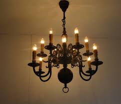 Huge Vintage Flemish Double 12 Arms Castle Chandelier Bronze ...