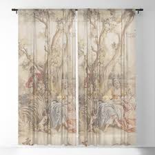 Antique 18th Century Romantic Pastoral Scene French Aubusson Tapestry Blackout Curtain by Archipelago | Society6