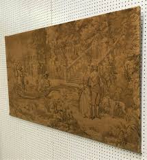Antique French Violin and Boat Wall Hanging Tapestry Large ...