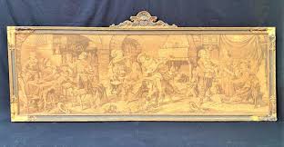 Sold at Auction: ANTIQUE TAPESTRY IN WOODEN FRAME SHOWING ...