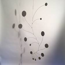 Brushed Aluminum Mobile: Modern Kinetic Art Sculpture (24"w ...