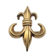 Carl Art Company 12KT Gold Filled Fleur De Lis Pendant Brooch Pin CA Arrow Mark | eBay