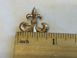 10K Yellow Gold Fleur De Lis Pendant Pin 1.67g Jewelry Brooch Lily Flower Amulet | eBay Australia
