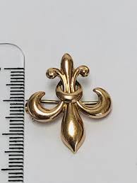 Vintage Fleur De Lis Pin/pendant in 14K Gold.circa 1930. - Etsy Israel