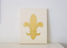 FLEUR De LIS PAINTING - Gold Fleur De Lis Art - Decorative ...
