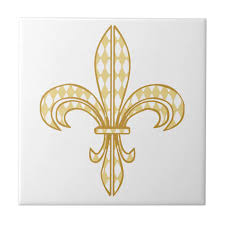 Mardi Gras Fleur De Lis Ceramic Tile | Zazzle