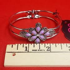 Paparazzi Go With The Florals Purple Hinged Bracelet | eBay