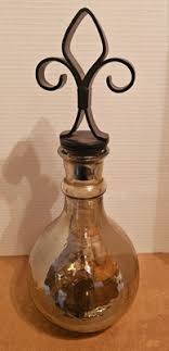 Vintage Pier 1 Imports Glass Wine Decanter W/Fleur de Lis ...