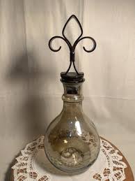 Pier 1 Imports Old Country Glass Wine Decanter With A Fleur ...