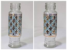 Mid-century Glass Apothecary Lidded Bottle - Set of Three - Etsy