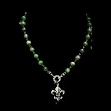 Canadian Jade Fleur de Lis Necklace - Silver - Whispering ...