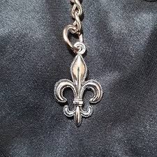 Fleur De Lys Key Ring in Aged Silver Color and Hook, Quebec ...