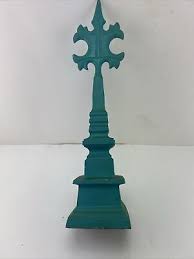 VINTAGE FRENCH FLEUR DE LIS METAL SPIRE FINIAL PAPERWEIGHT ...