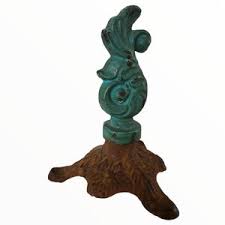 Antique Cast Iron Door Stop Mid 1800s Greek Revival Green ...