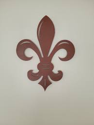 Fleur De Lis Metal Wall Art – Brown Laser-cut Steel Decor ...