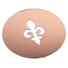 Creative Home 8" Copper Plated Metal Round Trivet with Fleur ...