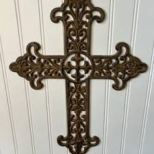 Vintage Cast Iron Cross/ Wall Decor - Etsy Australia