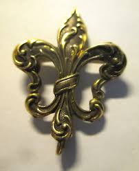 Antique French 1/20th Rose Gold BROOCH , Fancy Fleur De Lis ...
