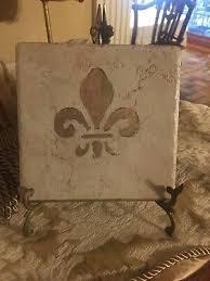Fleur-de-lis Decorative Tile *WITH* Holder Stand (BEST ...