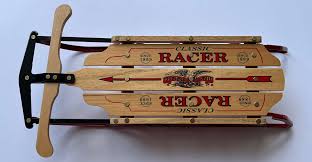 Miniature Sled Flexible Flyer Classic Racer Wood & Metal Roadmaster Dollhouse | eBay