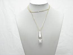 Vintage 9ct Gold Quartz Divining Pendant Necklace 30 Inch Byzantine Chain 23g - Etsy