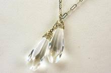 Sold at Auction: Antique Art Deco Sterling Crystal Lariat Necklace