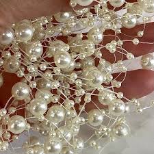 Ivory Pearl Bead Garland String, Pearl Chain, Garland for ...