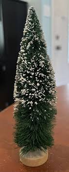 6 1/2 Inch Bottle Brush Tree Skinny Dark Green Christmas | eBay