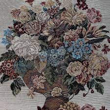 Tapestry Floral Vase 26”x26” Wall Art | eBay
