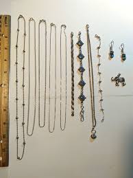 Premium .925 Sterling Silver Jewelry Lot- 5 necklaces, 4 ...
