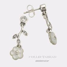 Authentic Pandora Silver Luminous Florals CZ Earrings 290699MOP | eBay