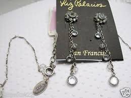 NEW Liz Palacios Crystal Silver plated Necklace Bracelet Earrings SOLD AS SET | eBay