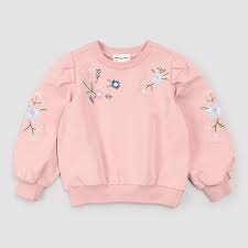 Floral Embroidery on Miles Pink Sweatshirt – miles the label