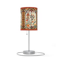 Seville Tile Print Table Lamp: Spanish Style Home Decor - Etsy Israel