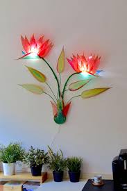 2-light Resin Wall Lamp in the Shape of Orange Strelitzia ...