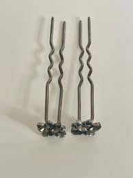 Vintage Crystal or Rhinestone Hair Pins or Hair Fork ...