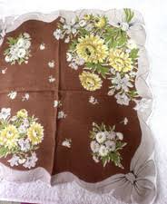 Brown Everyday 1950s Vintage Plain & Solid Handkerchiefs for sale | eBay
