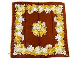 Baroque Rust Floral Teo Grimaldi silk scarf & Elaine Gold Pashmina Shawl Italy | eBay