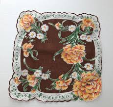 Orange Everyday Vintage Plain & Solid Handkerchiefs for sale | eBay