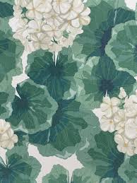 Geranium' Raw Canvas Fabric by the Yard by Nathan Turner - Natural on Raw Canvas