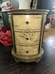 Beautiful Vintage Antique Stein World Side/End Table Floral 3 Drawers Gorgeous! | eBay