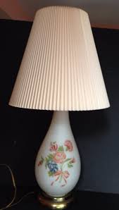 Mid Century Blown Milk Glass Hand Painted Night Light Lamp 3 ...