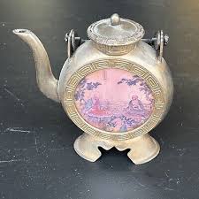 Antique Pewter Chinese Tea Pot | eBay