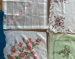 Vintage Floral Handkerchiefs - 1950s Hankies - Set of 4 - Etsy